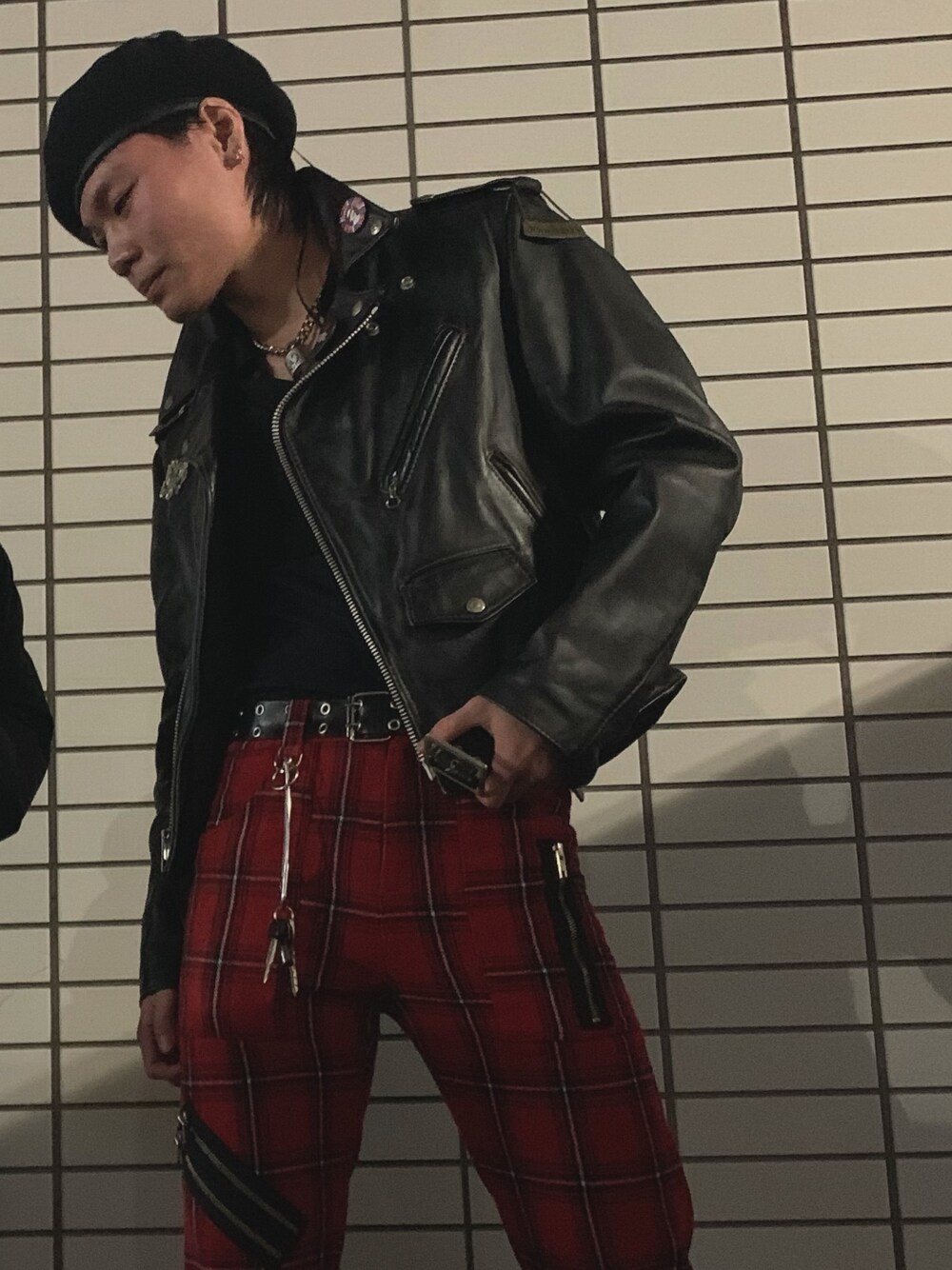 「ootd、パンク、パンクコーデ、SCHOTT、ライダース」｜「schottのSchott/ショット/SPECIAL HORSEHIDE ONESTAR/スペシャル ホースハイド ワンスター（ライダースジャケット、ブラック系）」を使った、KZさん（メンズ・178cm）の夏コーディネートの1枚目の写真