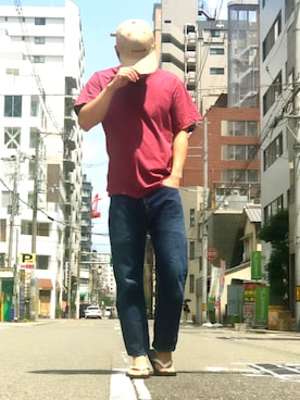 「ラフスタイル」｜「アイテム（ビーチサンダル）」を使った、takoさん（メンズ・168cm）の夏コーディネート