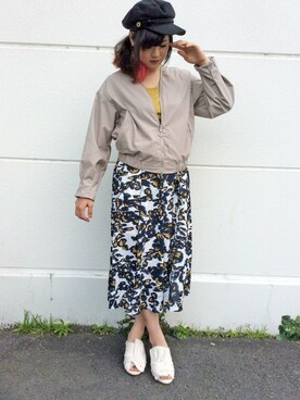 「VENCEEXCHANGE（ヴァンスエクスチェンジ）のアイテム（ブルゾン）」を使った、VENCE EXCHANGE LADIES STAFFさん（レディース・160cm）の春コーディネート