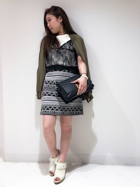 「VENCEEXCHANGE（ヴァンスエクスチェンジ）のアイテム（ブルゾン）」を使った、VENCE EXCHANGE LADIES STAFFさん（レディース・160cm）の春コーディネート