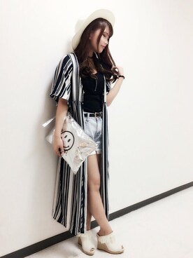 「シャツディガン」｜VENCE EXCHANGE LADIES STAFFさん（レディース・160cm）の春コーディネート