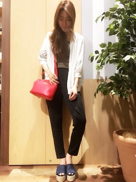 「VENCEEXCHANGE（ヴァンスエクスチェンジ）のアイテム（ブルゾン）」を使った、VENCE EXCHANGE LADIES STAFFさん（レディース・160cm）の春コーディネート