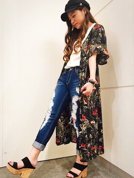 「シャツディガン」｜VENCE EXCHANGE LADIES STAFFさん（レディース・160cm）の春コーディネート