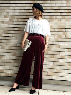 「アイテム（ハンチング/ベレー帽）」を使った、VENCE EXCHANGE LADIES STAFFさん（レディース・160cm）の夏コーディネート