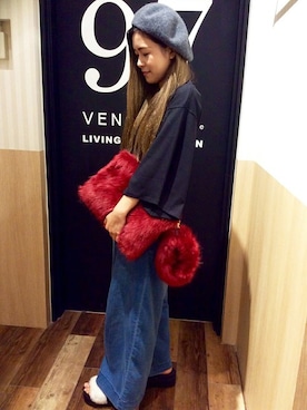 「フレア」｜「アイテム（ハンチング/ベレー帽）」を使った、VENCE EXCHANGE LADIES STAFFさん（レディース・160cm）の秋コーディネート
