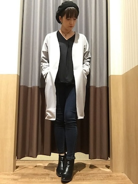 「VENCEEXCHANGE（ヴァンスエクスチェンジ）のアイテム（その他アウター）」を使った、VENCE EXCHANGE LADIES STAFFさん（レディース・160cm）の秋コーディネート