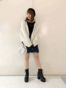 「VENCEEXCHANGE（ヴァンスエクスチェンジ）のアイテム（ブルゾン）」を使った、VENCE EXCHANGE LADIES STAFFさん（レディース・160cm）の冬コーディネート