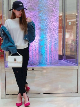 「VENCEEXCHANGE（ヴァンスエクスチェンジ）の7cmポインテッドトゥパンプス        （パンプス）」を使った、VENCE EXCHANGE LADIES STAFFさん（レディース・160cm）の春コーディネート