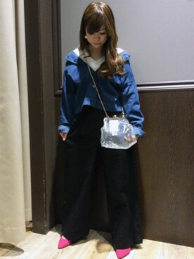 「VENCEEXCHANGE（ヴァンスエクスチェンジ）の7cmポインテッドトゥパンプス        （パンプス）」を使った、VENCE EXCHANGE LADIES STAFFさん（レディース・158cm）の春コーディネート