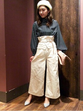 「VENCEEXCHANGE（ヴァンスエクスチェンジ）の7cmポインテッドトゥパンプス        （パンプス）」を使った、VENCE EXCHANGE LADIES STAFFさん（レディース・163cm）の春コーディネート