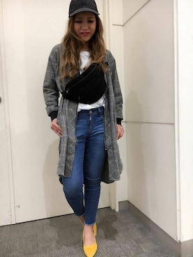 「VENCEEXCHANGE（ヴァンスエクスチェンジ）のアイテム（ブルゾン）」を使った、VENCE EXCHANGE LADIES STAFFさん（レディース・160cm）の秋コーディネート