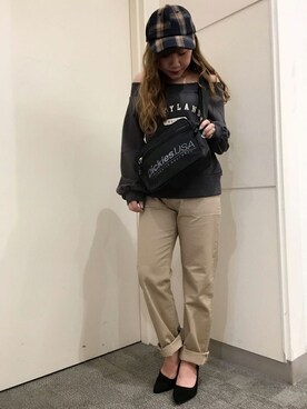 「VENCEEXCHANGE（ヴァンスエクスチェンジ）の7cmポインテッドトゥパンプス        （パンプス）」を使った、VENCE EXCHANGE LADIES STAFFさん（レディース・160cm）の秋コーディネート