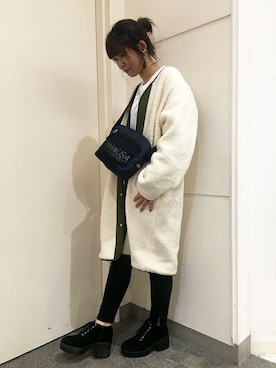 「VENCEEXCHANGE（ヴァンスエクスチェンジ）のアイテム（ノーカラージャケット）」を使った、VENCE EXCHANGE LADIES STAFFさん（レディース・160cm）の秋コーディネート