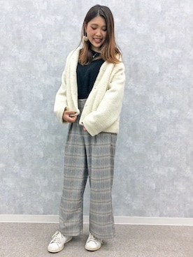 「VENCEEXCHANGE（ヴァンスエクスチェンジ）のアイテム（ブルゾン）」を使った、VENCE EXCHANGE LADIES STAFFさん（レディース・160cm）の秋コーディネート