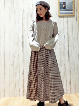 VENCE EXCHANGE LADIES STAFFさん（レディース・160cm）の冬コーディネート