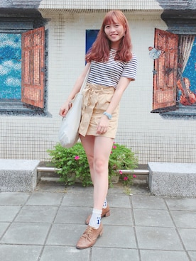 「Gozo（ゴソ）のアイテム（トップス）」を使った、Rosyさん（レディース・158cm）の秋コーディネート