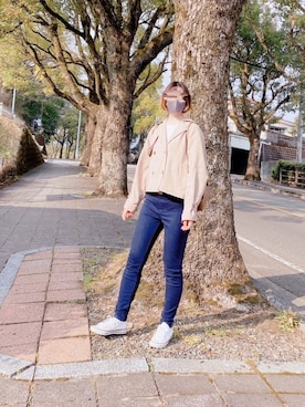 「apres jour（アプレジュール）のアイテム（トレンチコート）」を使った、くぅさん（レディース・162cm）の春コーディネート