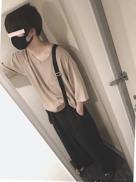「SENSE OF PLACE by URBAN RESEARCH（センスオブプレイスバイアーバンリサーチ）のアイテム（T Shirts、ベージュ系）」を使った、sot.kさん（メンズ・178cm）の夏コーディネート