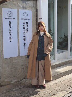 「プチプラミックス」｜中村泉貴さん（レディース・158cm）の冬コーディネート