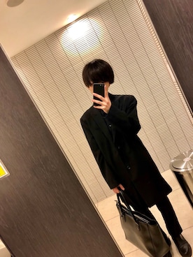 「アーバンリサーチ」｜「アイテム（スーツジャケット）」を使った、アンビシャス坂野上田村麻呂さん（メンズ・161cm）の春コーディネート