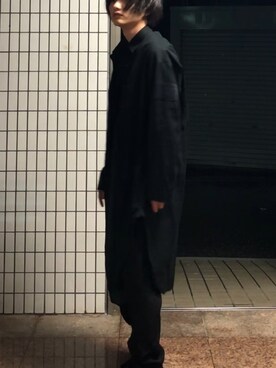 「Yohji Yamamoto（ヨウジヤマモト）のアイテム（その他アウター）」を使った、アンビシャス坂野上田村麻呂さん（メンズ・160cm）の夏コーディネート