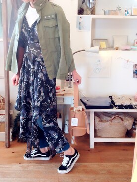 「 ロングワンピース」｜the roughさん（レディース・162cm）の春コーディネート
