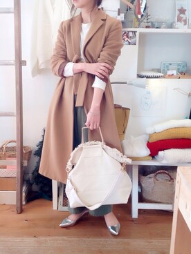 「Boisson Chocolat（ボワソンショコラ）のアイテム（パンプス）」を使った、the roughさん（レディース・162cm）の冬コーディネート