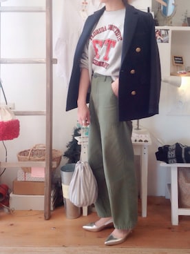 「Boisson Chocolat（ボワソンショコラ）のアイテム」を使った、the roughさん（レディース・162cm）の春コーディネート