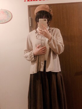 「クリスプ」｜「アイテム（その他アウター）」を使った、れなさん（レディース・166cm）の秋コーディネート