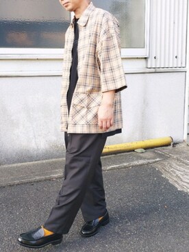 「お洒落好きな人と繋がりたい」｜「アイテム（ジャケット/アウター）」を使った、ヨッシーさん（メンズ・168cm）の秋コーディネート