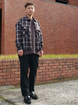 「neos（ネオス）のアイテム（ブルゾン）」を使った、ヨッシーさん（メンズ・168cm）の冬コーディネート