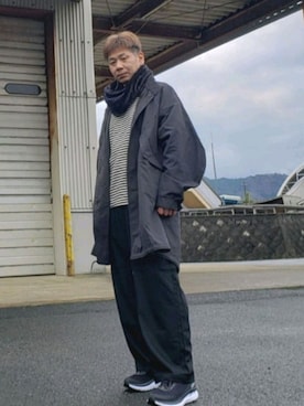 「いいね返し」｜「アイテム（モッズコート）」を使った、ヨッシーさん（メンズ・168cm）の冬コーディネート