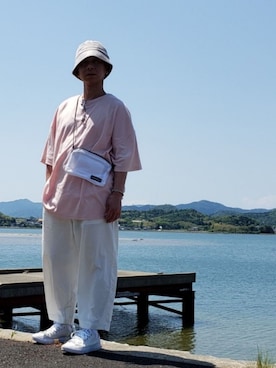 「neos（ネオス）のアイテム（帽子）」を使った、ヨッシーさん（メンズ・168cm）の春コーディネート