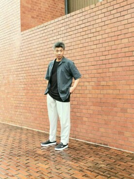 「Reebok（リーボック）のアイテム（スリッポン）」を使った、ヨッシーさん（メンズ・168cm）の夏コーディネート