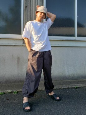 「neos（ネオス）のアイテム（帽子）」を使った、ヨッシーさん（メンズ・168cm）の秋コーディネート