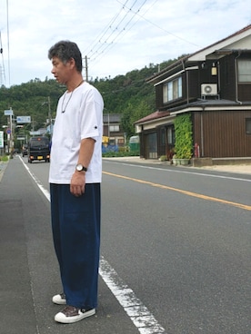 「お洒落好きな人と繋がりたい」｜「アイテム（腕時計）」を使った、ヨッシーさん（メンズ・168cm）の秋コーディネート
