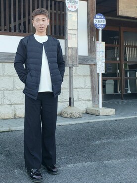 「お洒落好きな人と繋がりたい」｜「アイテム（ジャケット/アウター）」を使った、ヨッシーさん（メンズ・168cm）の冬コーディネート