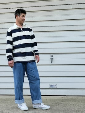 「ACT（アクト）のアイテム（トップス）」を使った、ヨッシーさん（メンズ・168cm）の夏コーディネート