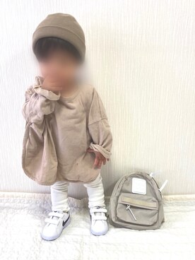 「CIAOPANIC（チャオパニック）のアイテム」を使った、Ioriさん（キッズ・70cm）の春コーディネート