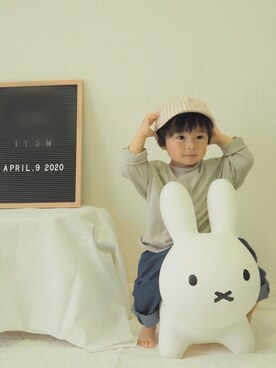 「韓国子ども服」｜Ioriさん（キッズ・70cm）の春コーディネート