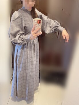 「アイテム（ワンピース/ドレス、シルバー系）」を使った、Sarahさん（レディース・160cm）の冬コーディネート