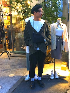 「HARE（ハレ）のアイテム（ハンチング/ベレー帽）」を使った、chiiさん（メンズ・174cm）の秋コーディネート