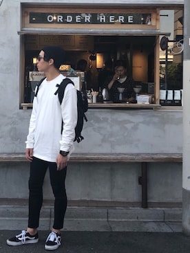 「THREE（スリー）のアイテム」を使った、chiiさん（メンズ・175cm）の春コーディネート