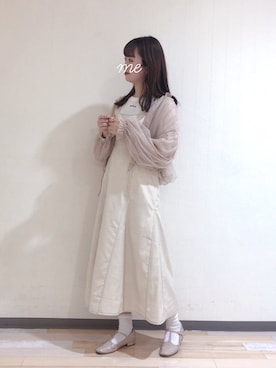 「one after another NICE CLAUP（ワンアフターアナザーナイスクラップ）のアイテム（ブルゾン）」を使った、AYANOさん（レディース・159cm）の春コーディネート