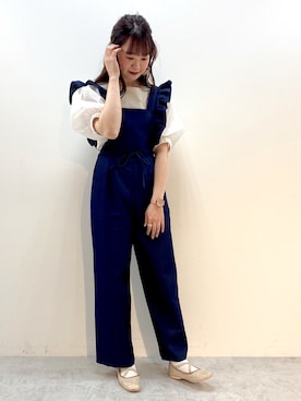 「アイテム（サロペット/オーバーオール）」を使った、AYANOさん（レディース・159cm・20代）の春コーディネート