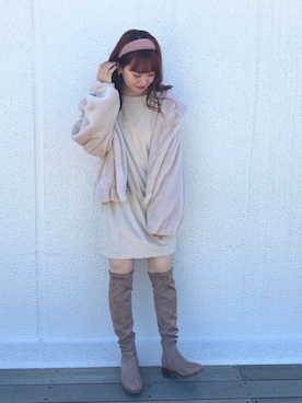 「フユコーデ」｜「アイテム（その他アウター）」を使った、AYANOさん（レディース・159cm）の夏コーディネート
