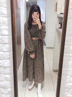 「ラブアンドピース2020」｜「アイテム（ワンピース/ドレス）」を使った、AYANOさん（レディース・159cm）の秋コーディネート