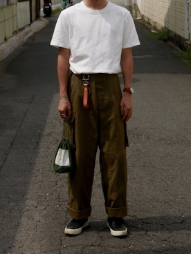 「フランス軍」｜「アイテム（アナログ腕時計）」を使った、Qaiさん（メンズ・174cm）の夏コーディネート