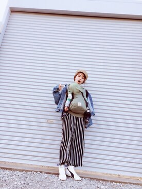 「INFINITY（インフィニティ）のアイテム」を使った、erina27さん（レディース・154cm）の春コーディネート