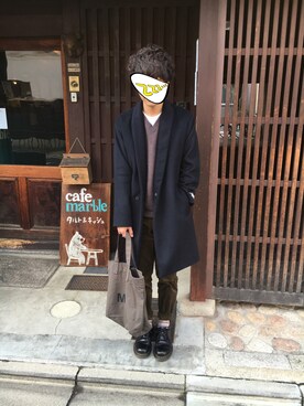 「Dr. Martens（ドクターマーチン）のDr.Martens (ドクターマーチン)/1461 3EYE GIBSON SHOES（その他シューズ）」を使った、shunさん（メンズ・169cm）の冬コーディネート